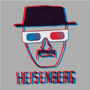 dessin t-shirt Heisenberg 3D geek original
