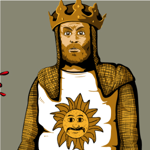 zoom t-shirt Le roi Arthur et le chevalier noir geek original