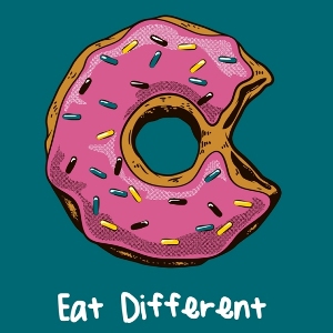 dessin t-shirt Donut – Eat Different geek original