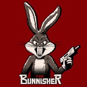 dessin t-shirt Bugs Bunny, le Punisher. geek original