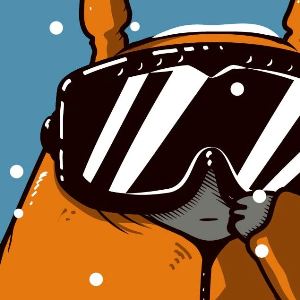 zoom t-shirt Totoro fait du ski geek original