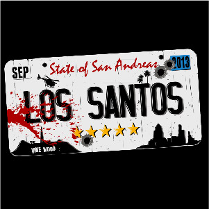 dessin t-shirt Los Santos GTA 5 geek original
