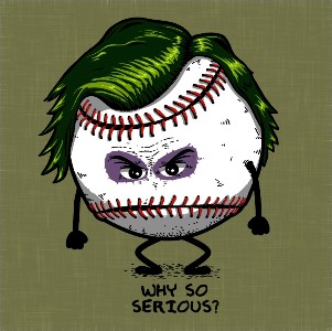 dessin t-shirt Base ball Joker geek original