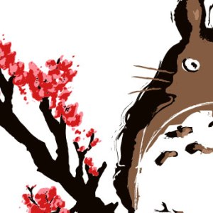 zoom t-shirt Totoro sur sa branche geek original