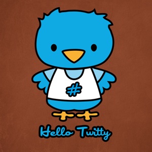 dessin t-shirt Hello Kitty versus Twitter geek original
