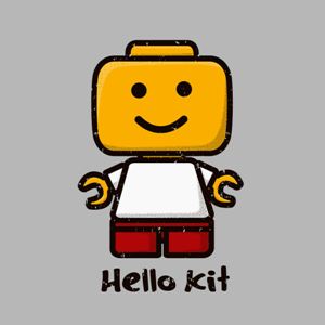 dessin t-shirt Hello Lego geek original