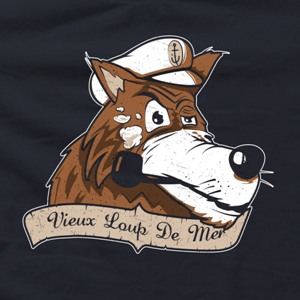 dessin t-shirt Vieux loup de mer geek original