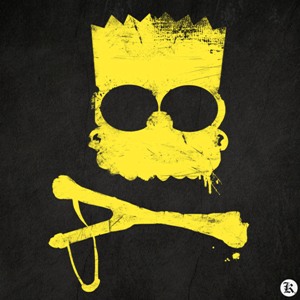 dessin t-shirt Bart Simpsons Pochoir geek original