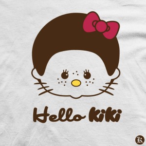 dessin t-shirt Hello Kitty, Hello Kiki geek original