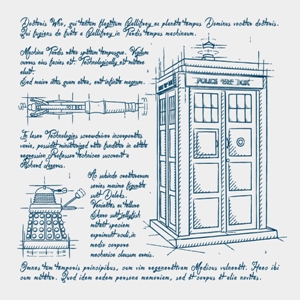 dessin t-shirt Tardis, Daleks et autres… geek original