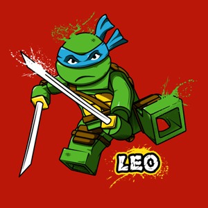 dessin t-shirt Leonardo Lego geek original