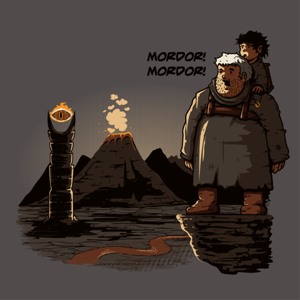 dessin t-shirt Hodor Mordor geek original