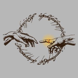 dessin t-shirt L’anneau de Tolkien geek original