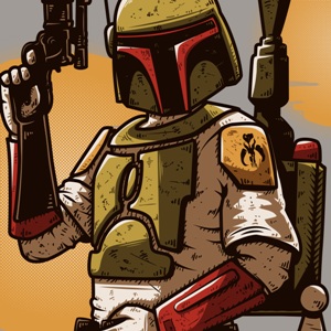zoom t-shirt Boba Fett geek original