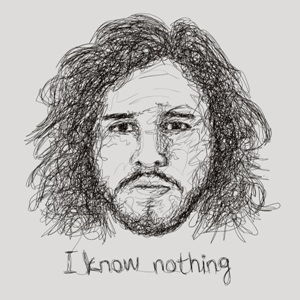 dessin t-shirt Jon Snow geek original