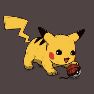 dessin t-shirt Chaton Pikachu geek original