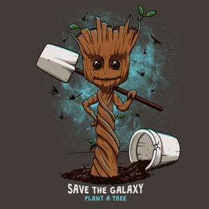 dessin t-shirt Plantez un arbre geek original
