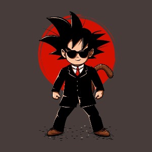 dessin t-shirt Son Goku MIB geek original