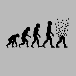 dessin t-shirt L’évolution en pixel geek original