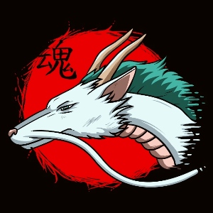 dessin t-shirt Haku dragon geek original