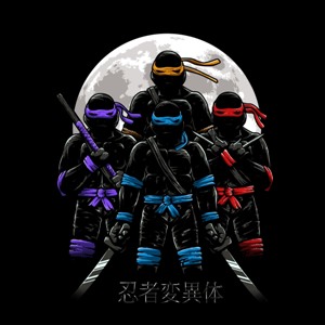 dessin t-shirt Tortues Ninjas geek original