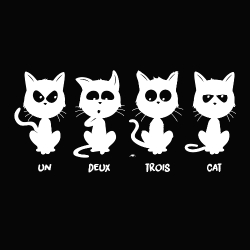 t-shirt Un, deux, trois, Cat