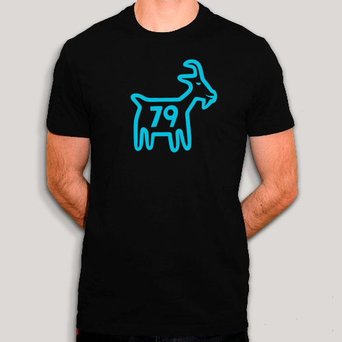 T-shirt chèvre bleue