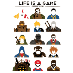 t-shirt La vie est un jeu vidéo