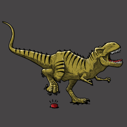 t-shirt Tyrannosaure, la malédiction